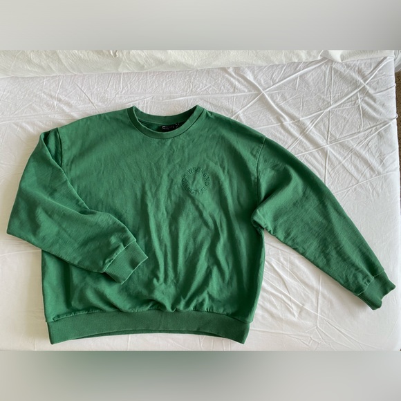 ASOS Tops - ASOS Weekend Collective oversized sweatshirt tonal embroidery logo green US 4